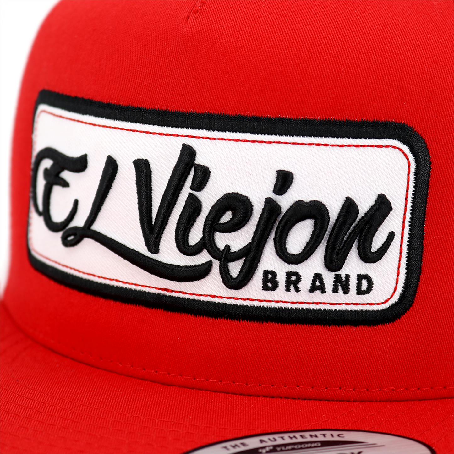 EVPatch Red/White flat visor hat / gorra de visera plana