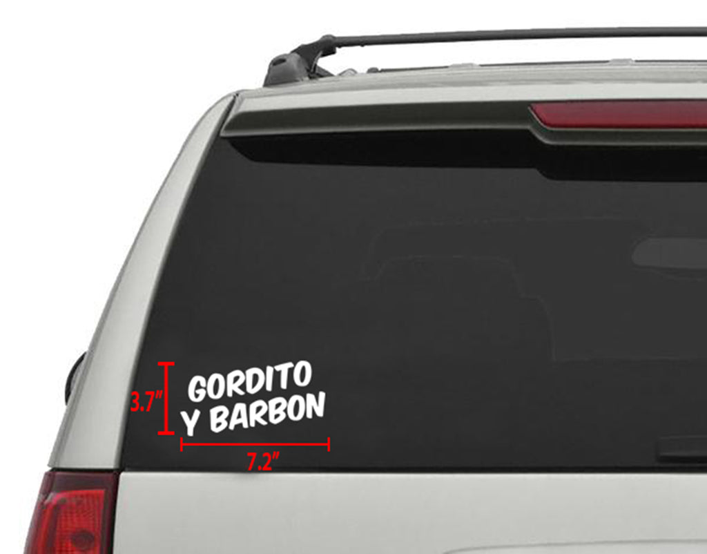 Gordito Y Barbon Sticker/Decal 7.25"x 3.75" (2 pcs)