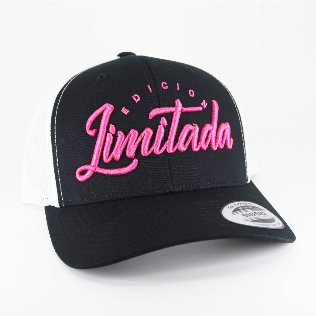 Edicion Limitada Black/White Visera Clasica Pink Letters