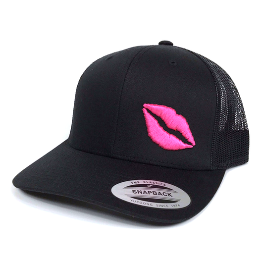 El Beso Black(Pink Logo) classic visor hat / gorra de visera clasica