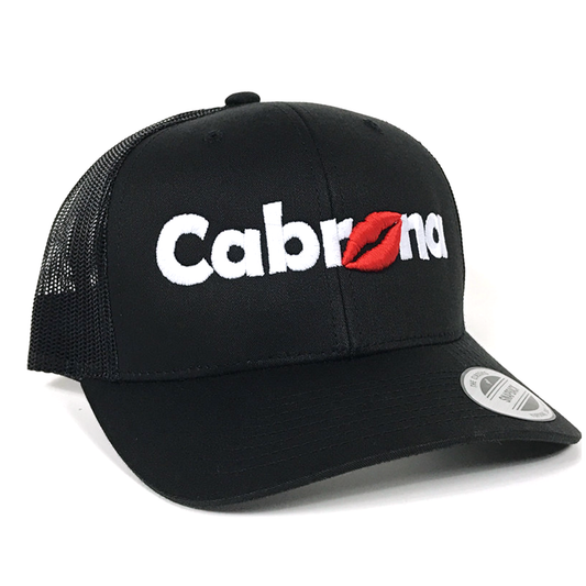 La Cabrona Black classic visor hat / gorra de visera clasica