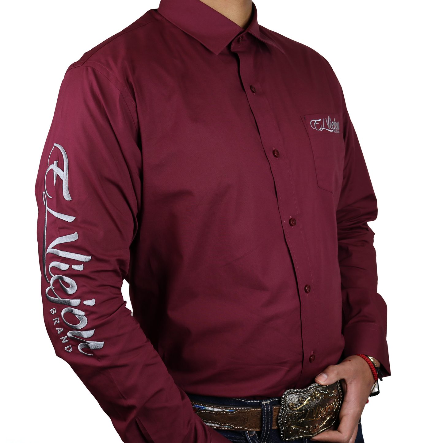 Dress Shirt / Camisa de Vestir - Sleeve Maroon