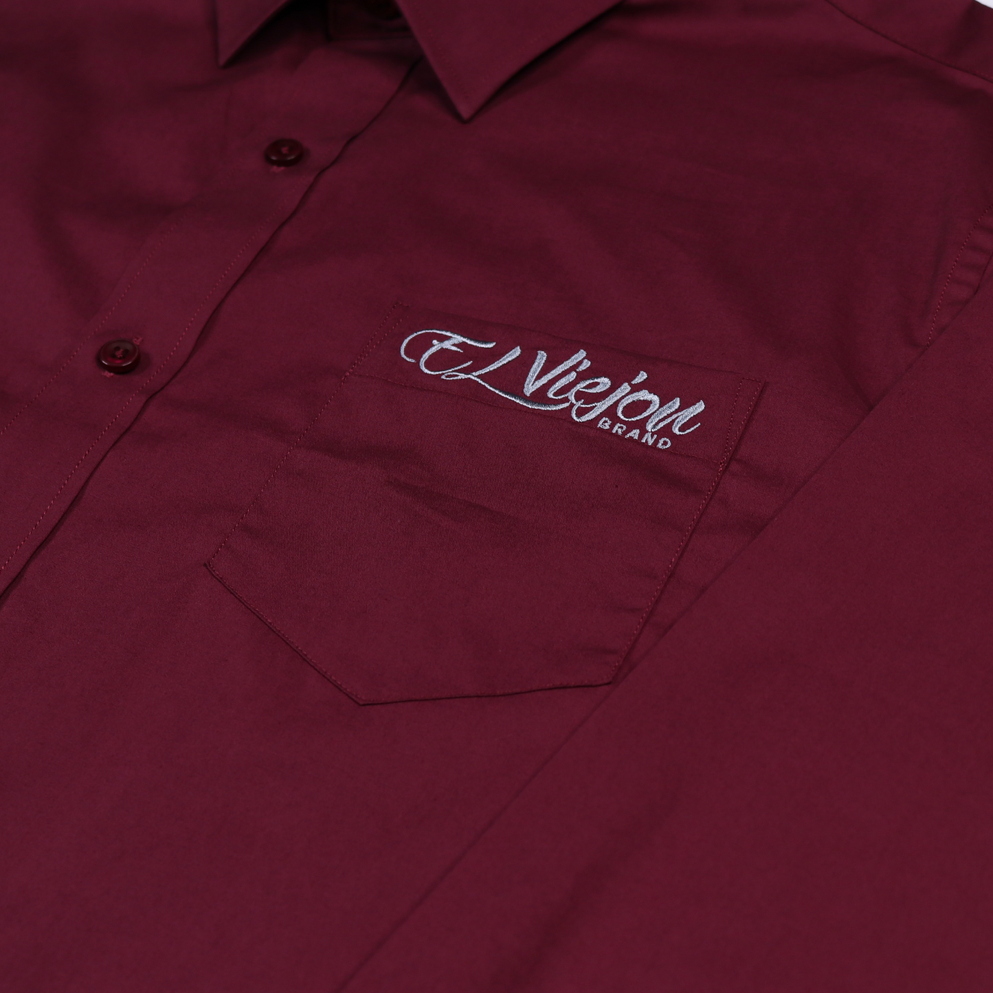 Dress Shirt / Camisa de Vestir - Sleeve Maroon