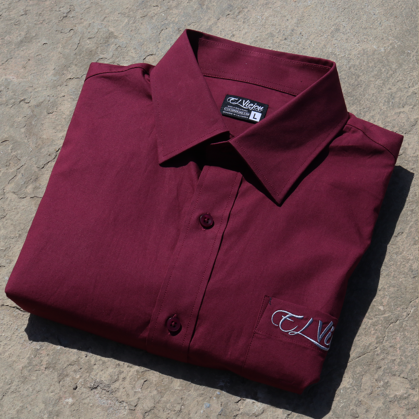 Dress Shirt / Camisa de Vestir - Sleeve Maroon