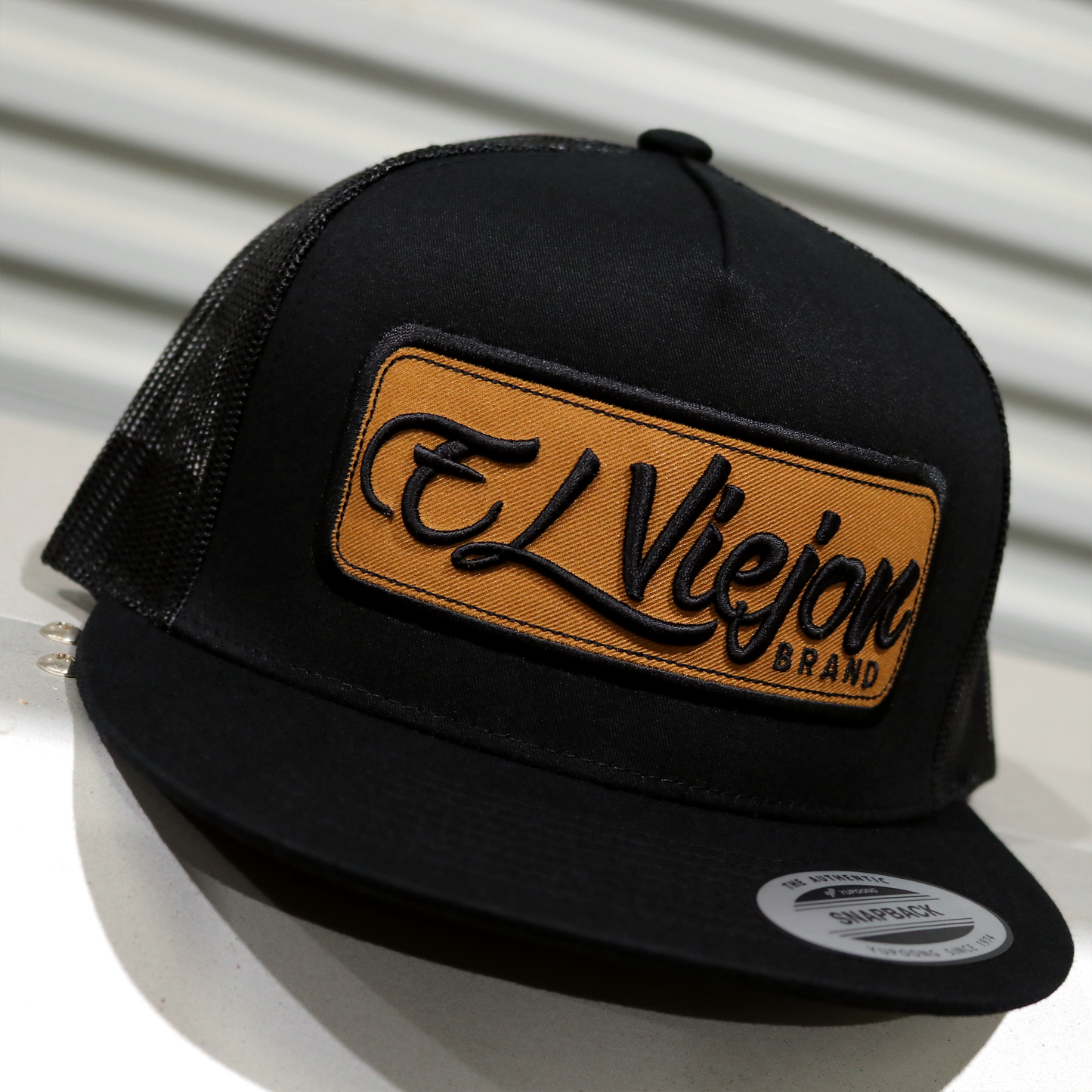 EVPatch Black (Camel Patch) flat visor hat / gorra de visera plana