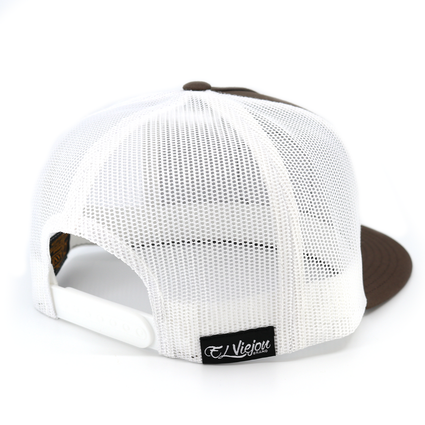 Jinete Brown/White flat visor hat / gorra de visera plana