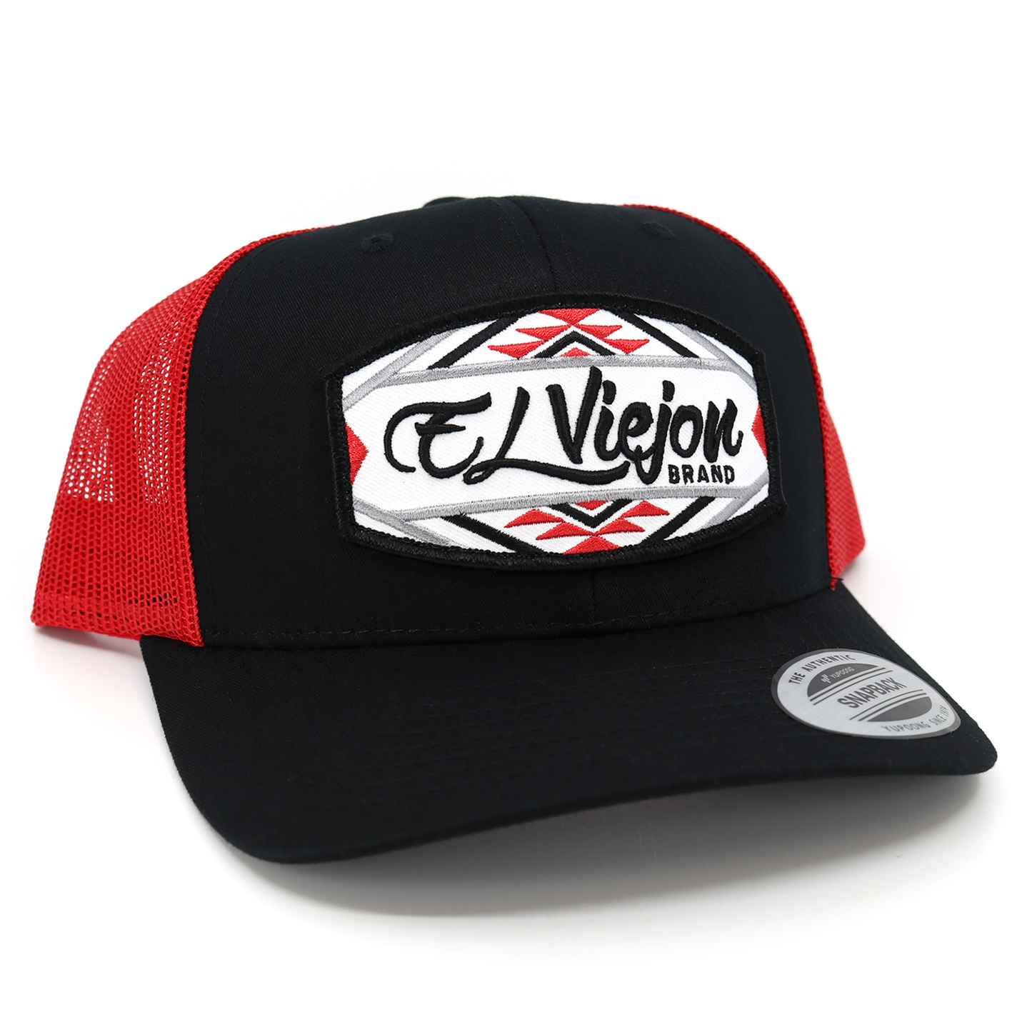 Navajo Black/Red classic visor hat / gorra de visera clasica