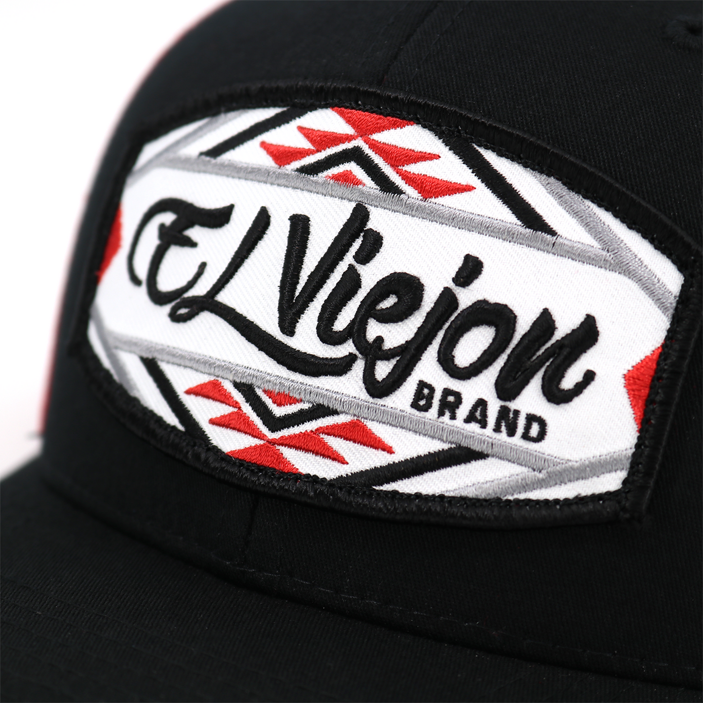 Navajo Black/Red classic visor hat / gorra de visera clasica