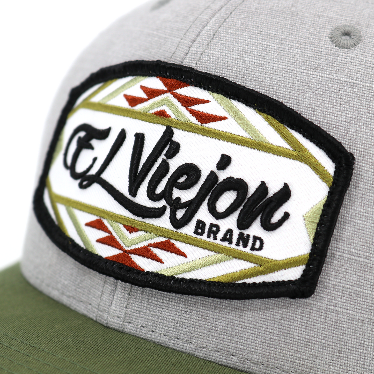 Navajo Olive/Grey/White classic visor hat / gorra de visera clasica