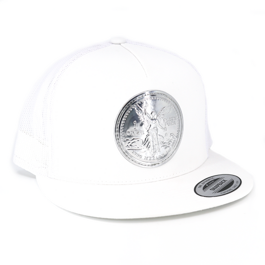 Plata Pura White flat visor hat / gorra de visera plana