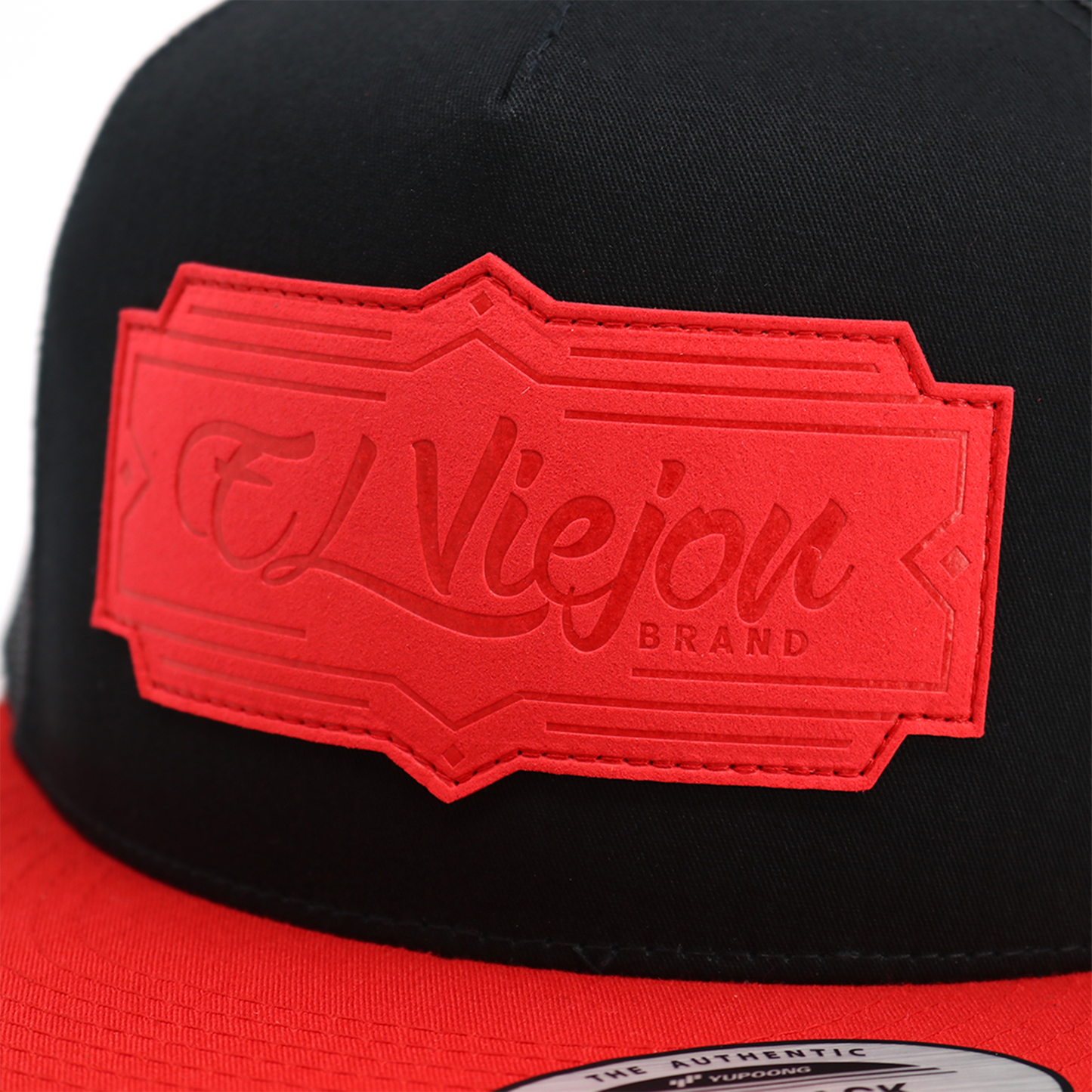 Retro Red/Black/Black flat visor hat / gorra de visera plana